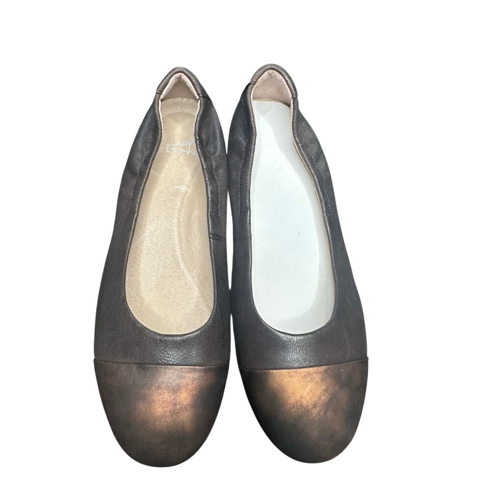 Dansko Brown Lisanne Milled Round‎ Toe Arch Support Comfort Ballet Flats Size 7